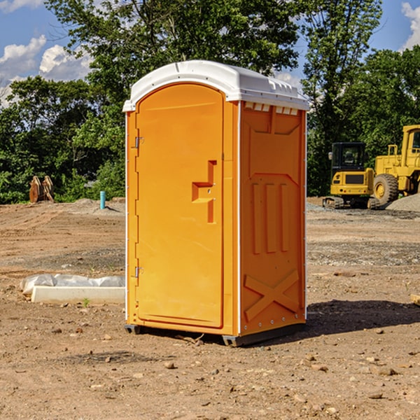 how often are the porta potties cleaned and serviced during a rental period in Manor Creek